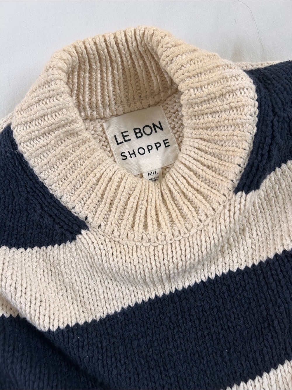 Le Bon Shoppe Rugby Striped Knit Sweater - Picture 2 of 6